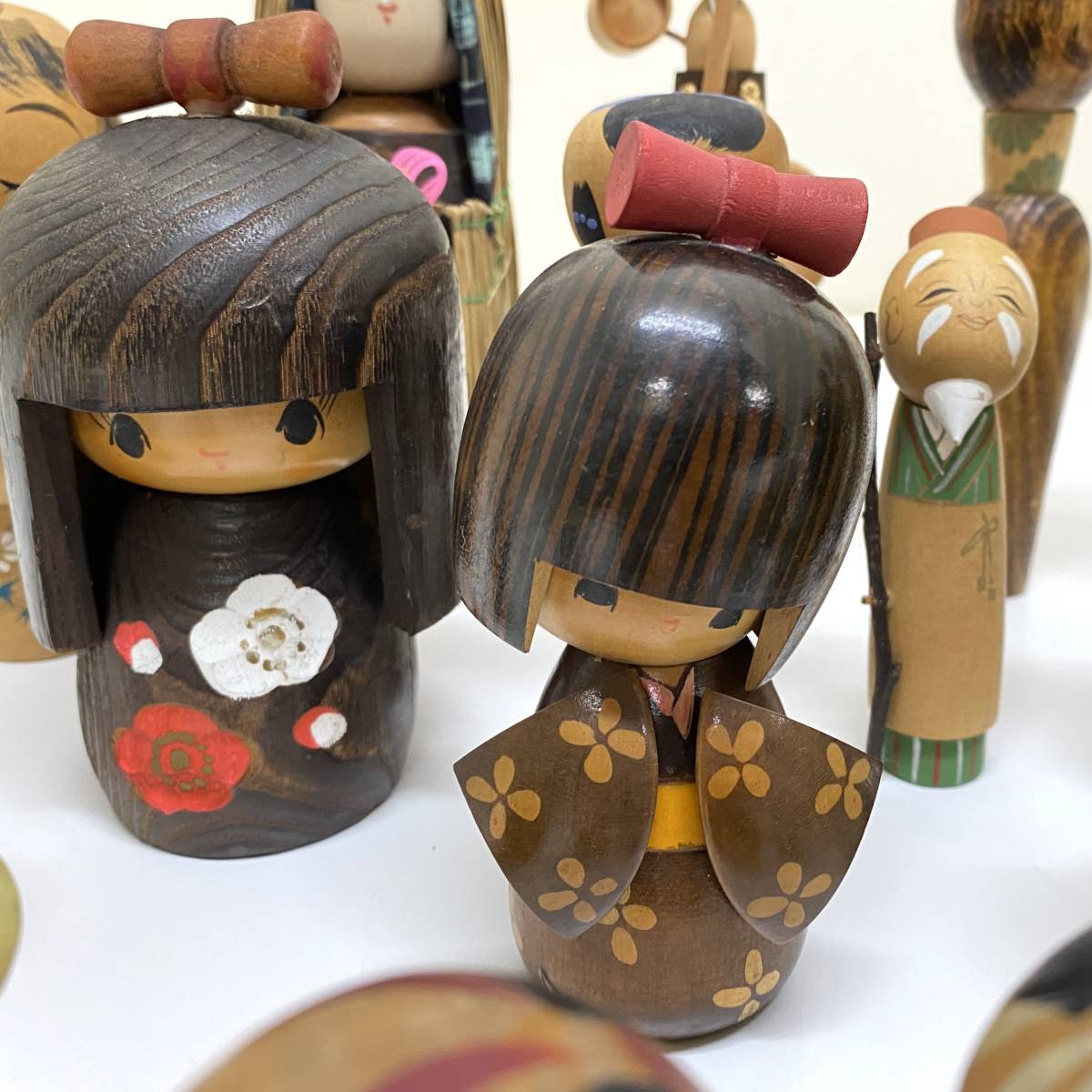205 郷土人形、8個、年代物