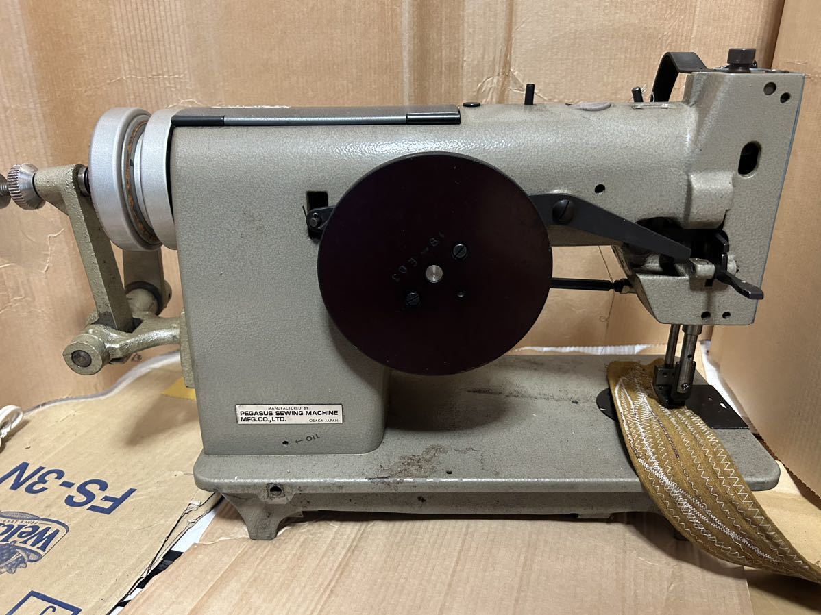 ジャンク(動作未確認) PEGASUS ペガサス W600 W664-01CB 工業用ミシン