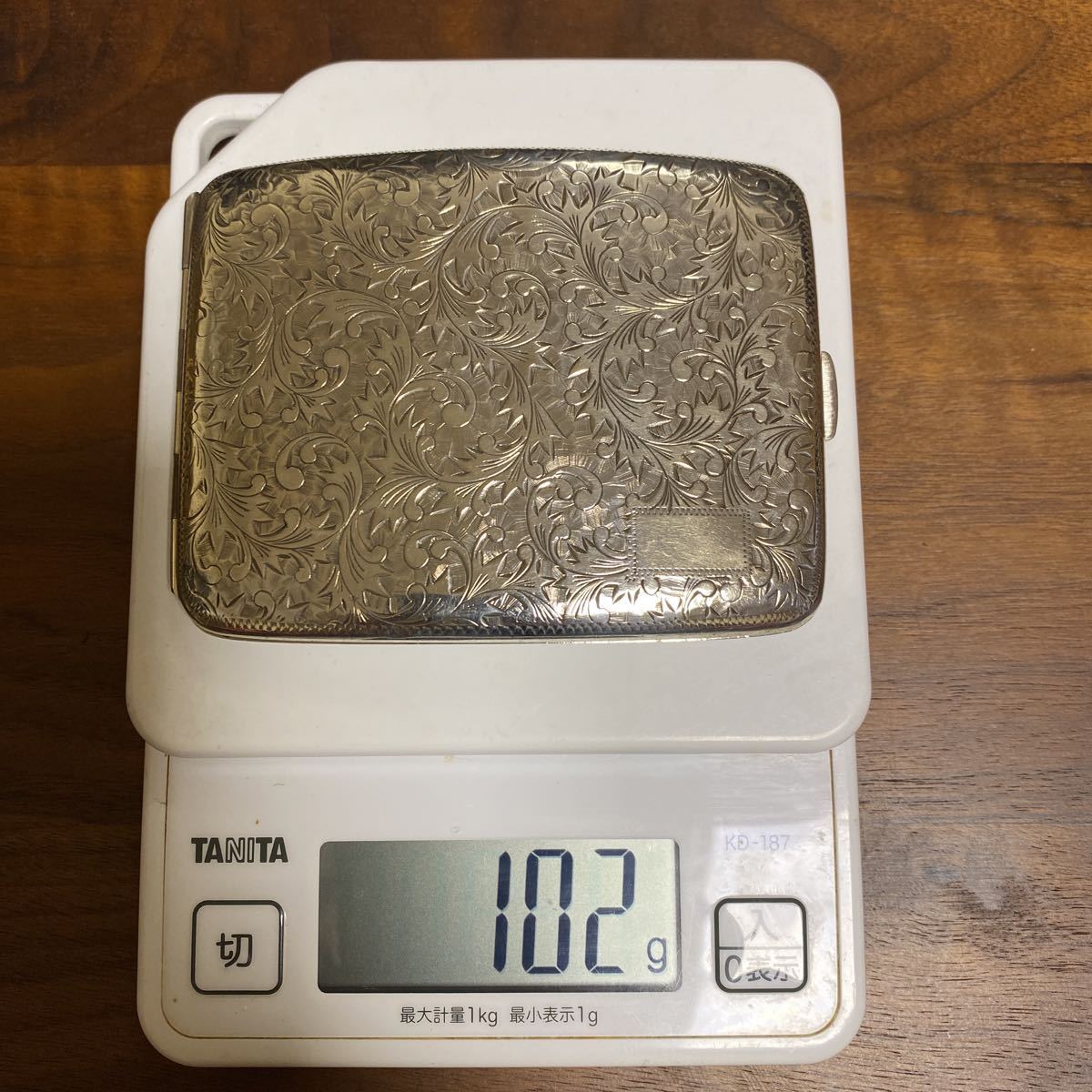 銀製品 SILVER950 刻印有 シガレットケース 106g 100%新品，定番人気】 銀製 シガレットケース SILVER 102g 手巻きたばこ