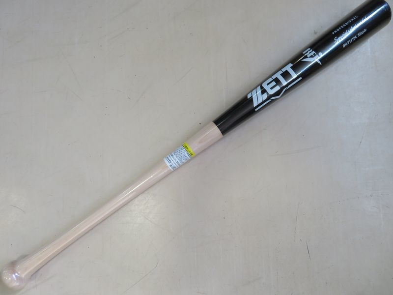 ZETT 硬式木製バット ナチュラル×ブラック 84㎝ 910ｇ