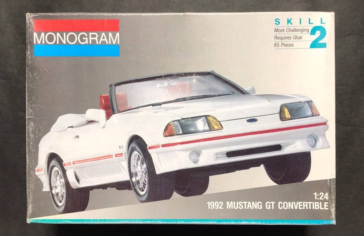 @中古絶版模型堂 モノグラム 1/24 1992マスタングGTコンバーチブル '92MUSTANG GT CONVERTIBLE フォード マスタング 定形外送料510円