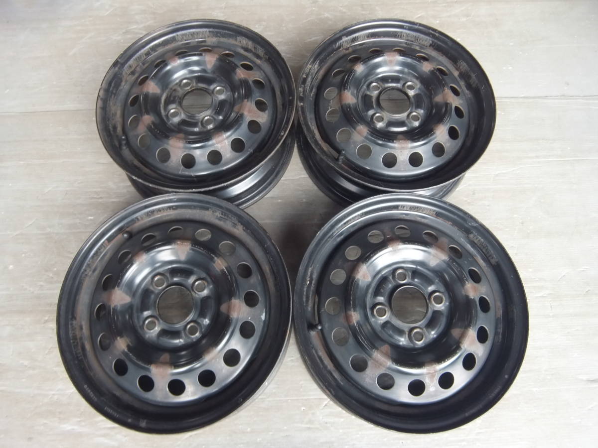 低価，人気 スバル ステラ R1 R2 純正スチールホイール 14x4.5J 4-100 +45 ハブ59 4本セット 30730-10 検 プレオ(純正品)｜売買されたオークション情報、yahooの商品情報をアーカイブ公開 - オークファン 4穴