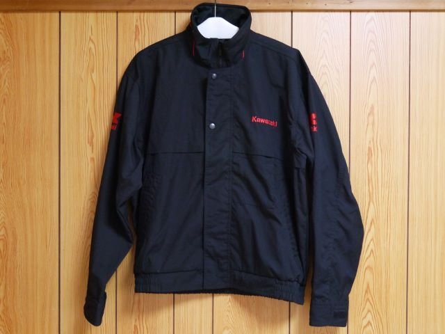 ▽♪ Kawasaki カワサキ フルジッジャケット ジャンパー ブルゾン 黒 LL