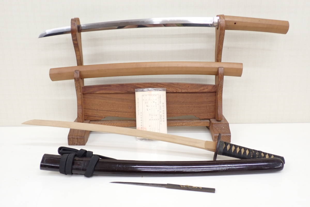 1円スタート 時代物 脇差 わきざし 在銘 国音 刃長48.3cm 反り1.0cm