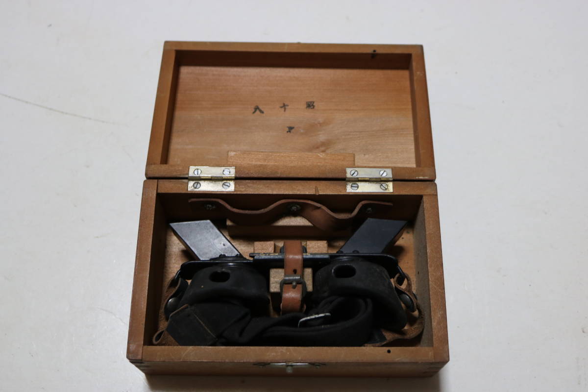 旧日本陸軍 九八式實体掛眼鏡 日本光斈製 NIKKO 双眼鏡 光学機器 計測