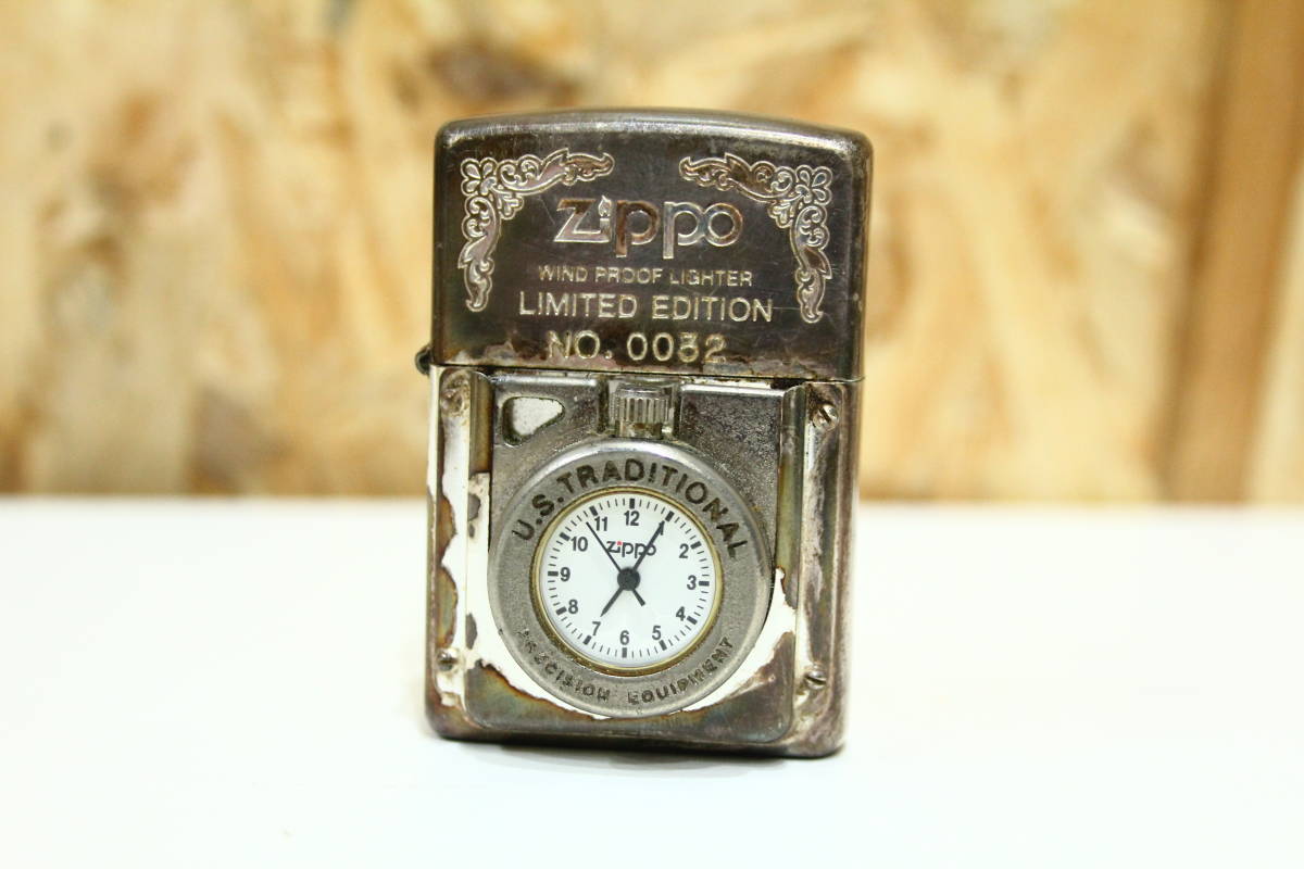 TG07316 Zippo LIMITED EDITION NO 0032 U.S.TRADITIONAL 時計付 