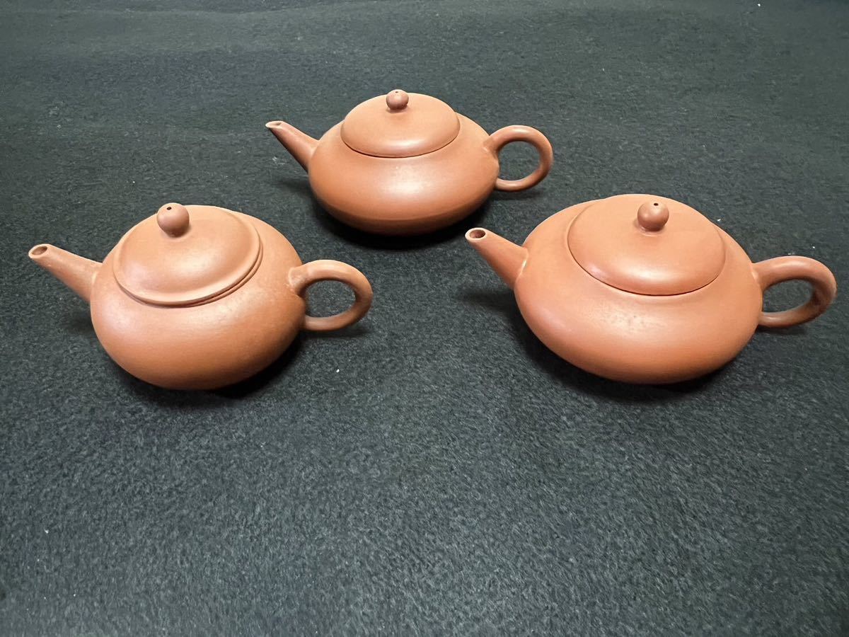 中国 荊渓恵孟臣製 紫砂 朱泥 急須 茶壷 V 9219 唐物