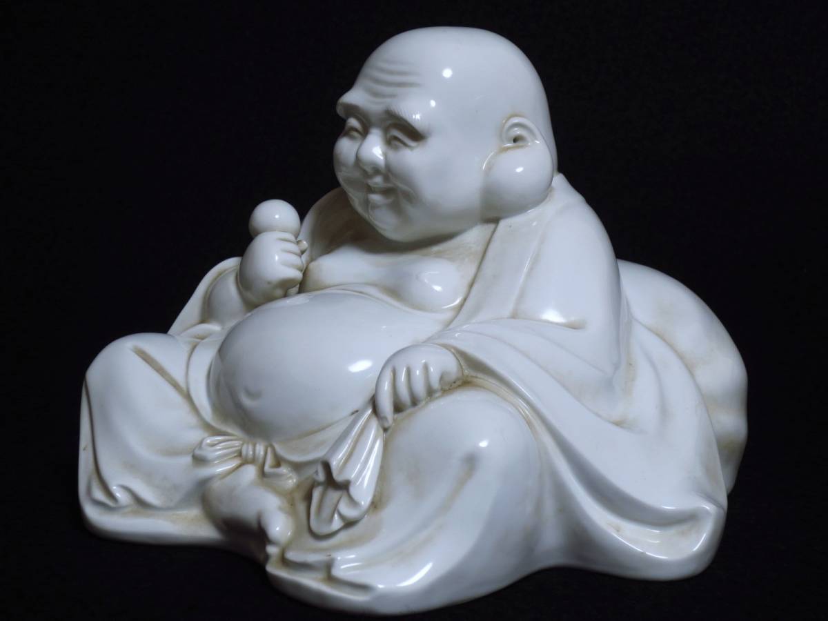 平戸 白磁 布袋様 七福神 春画 美人画 縁起物 置物 平戸 白磁 大型 布袋様 七福神 春画 美人画 縁起物 置物 古美術 古玩