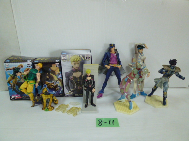 8-11♀ジョジョの奇妙な冒険 フィギュア7点まとめ売り 空条承太郎/ジョルノ・ジョバァーナ 岸辺露伴/クレイジーダイヤモンド等♀