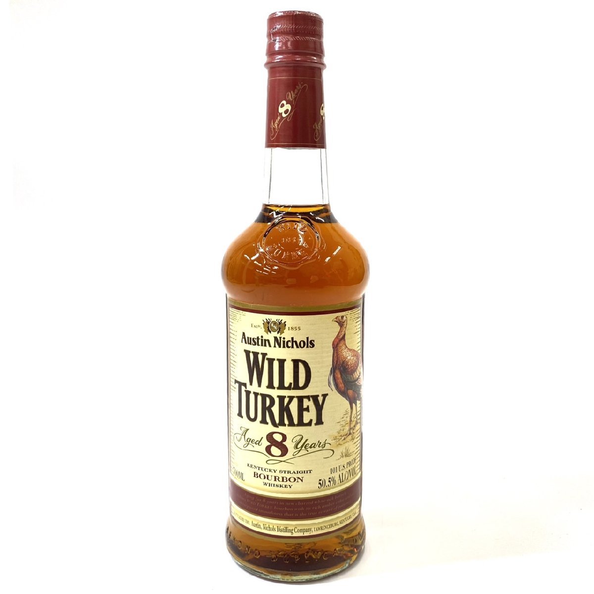１円スタート 未開栓 WILD TURKEY ワイルドターキー 8年 700ml 50.5度 ケンタッキー ストレート バーボン ウイスキー 古酒 お酒