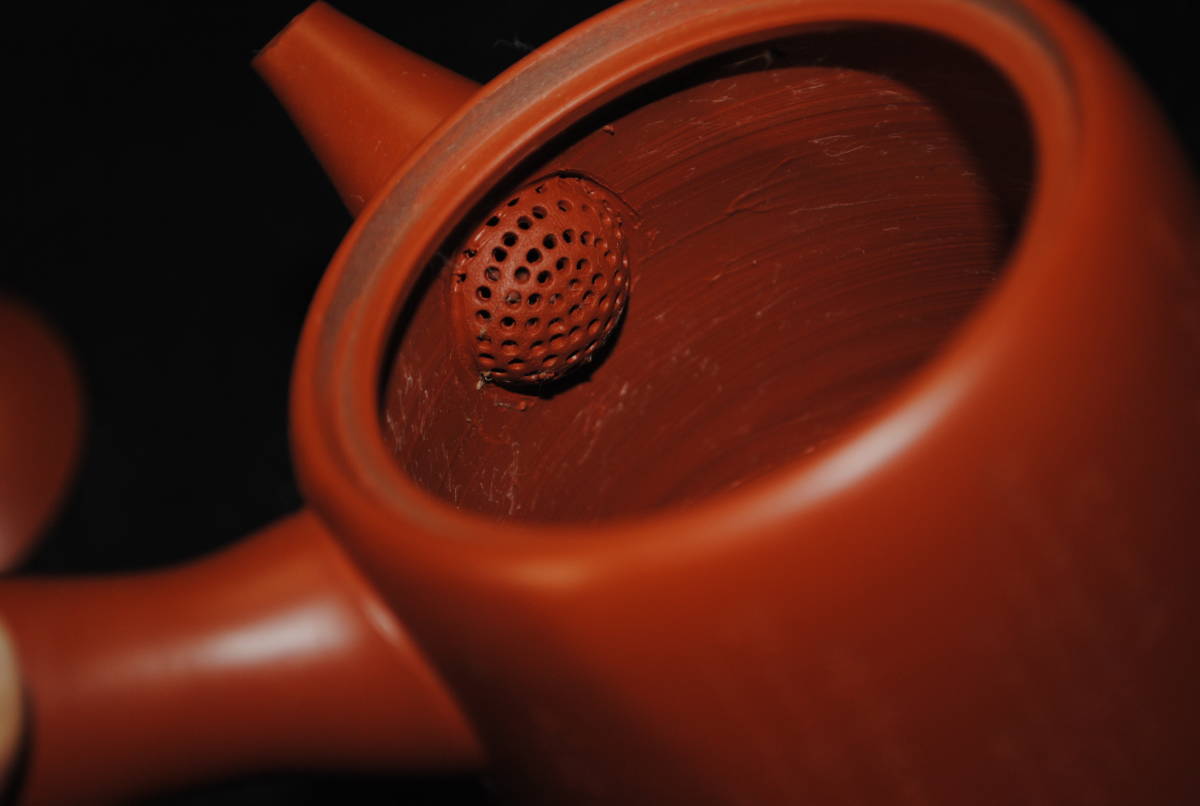 /ね666 茶器セット 煎茶道具 朱泥 急須 湯呑み 湯冷まし 6点セット 暁山 急須 湯呑み 朱泥