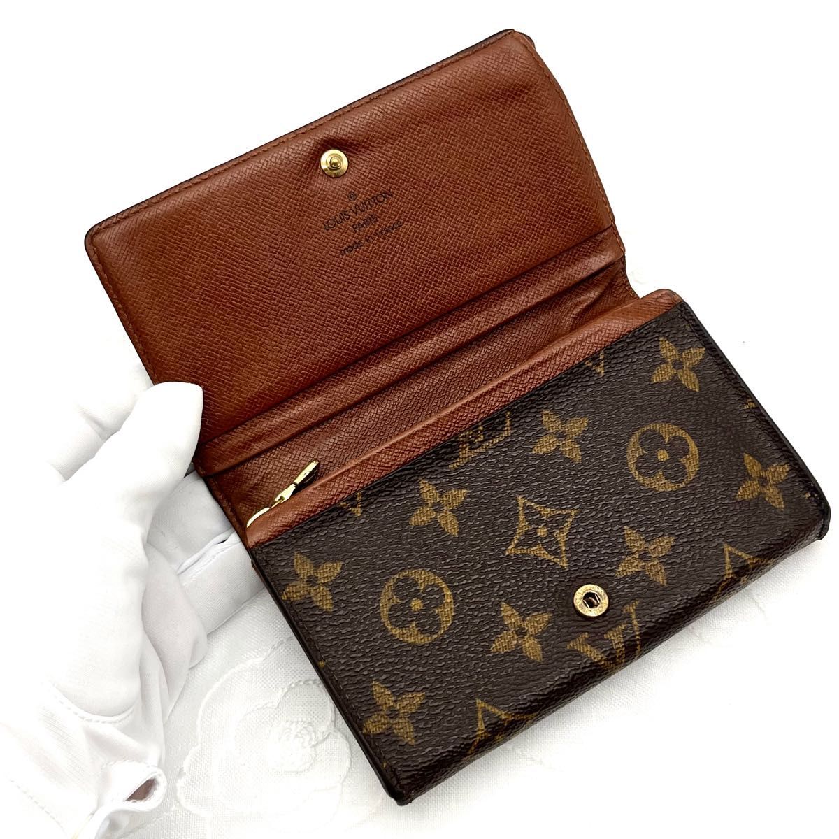 LOUIS VUITTON ルイヴィトン モノグラム トレゾール L字ファスナー 二