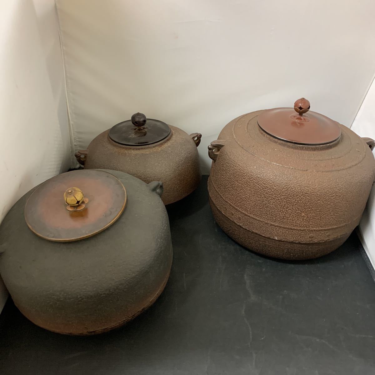 お茶道具 茶道具 茶道 釜 茶釜 セット 鉄製 工芸品 金属 K2072 茶道具 