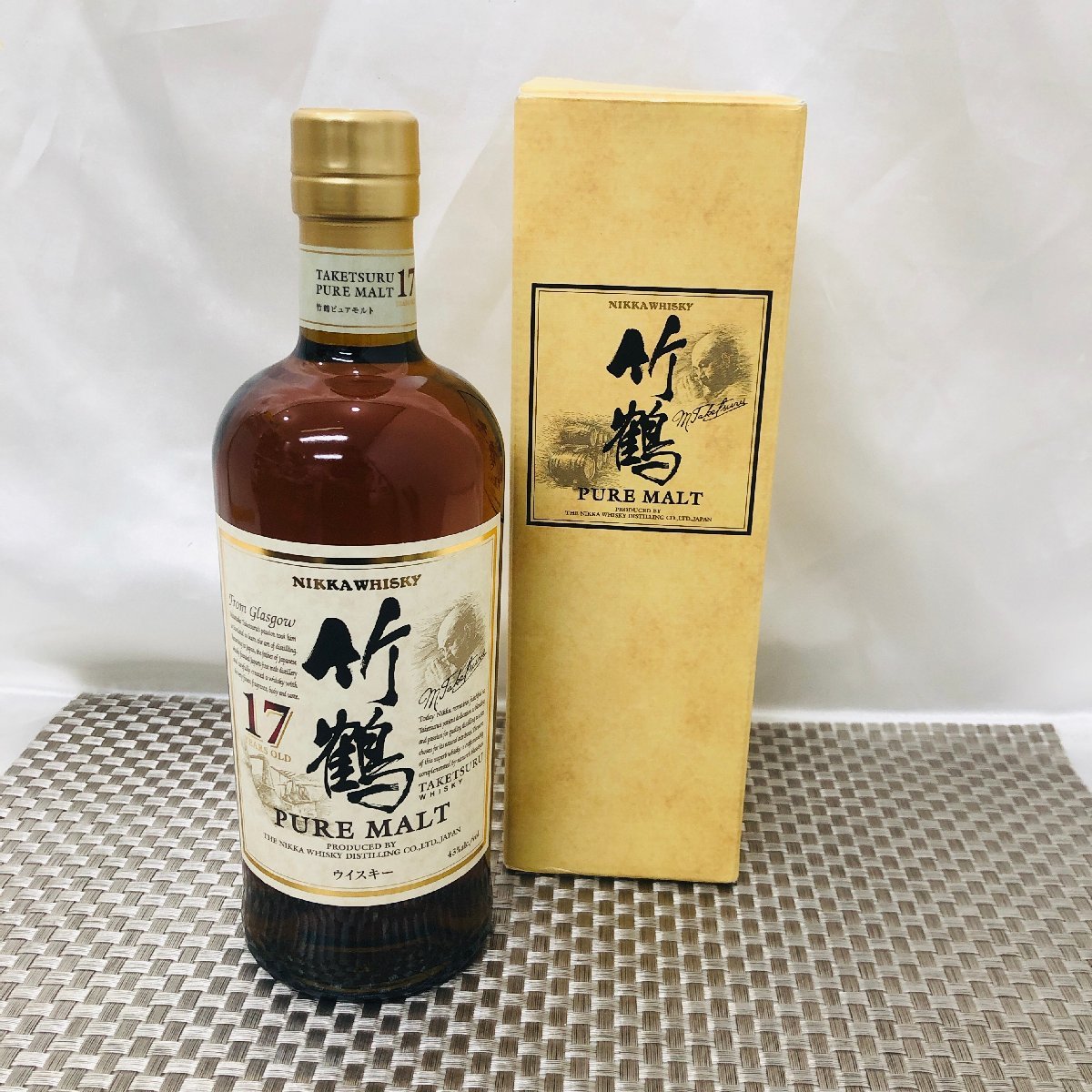 未開封/KU】ニッカ 竹鶴17年 ピュアモルト ウィスキー 700ml 43% 箱付 