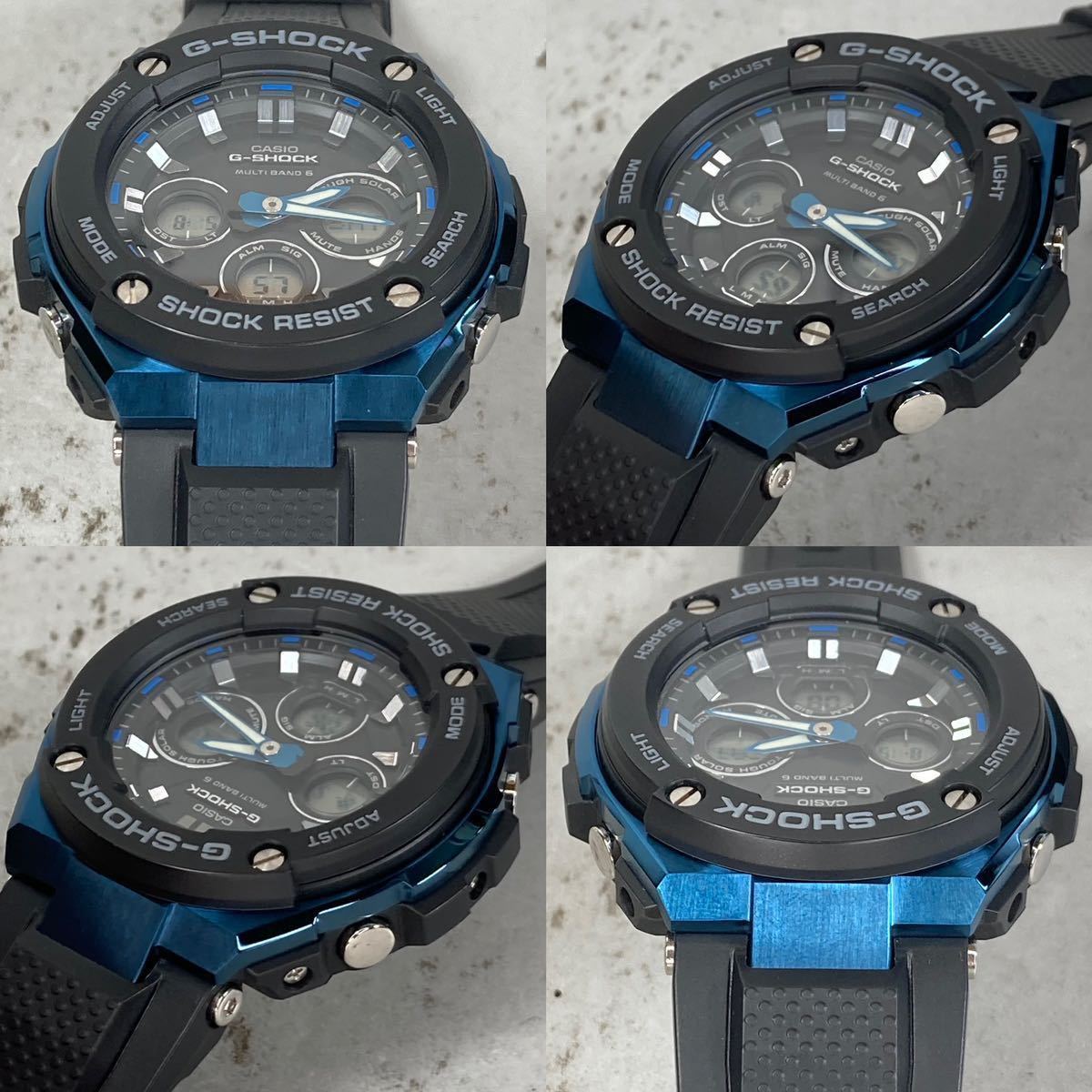 極 箱説付G-SHOCK GST-W300G-1A2JF GスチールG-STEEL タフソーラー 