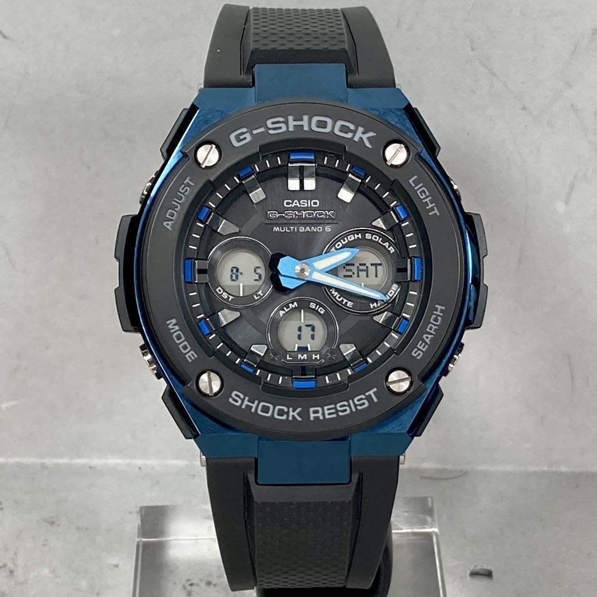 極 箱説付G-SHOCK GST-W300G-1A2JF GスチールG-STEEL タフソーラー 