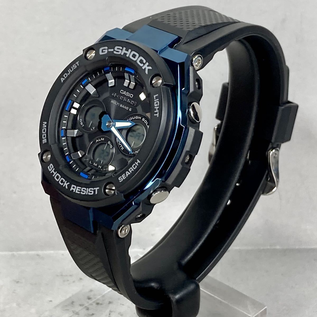 極 箱説付G-SHOCK GST-W300G-1A2JF GスチールG-STEEL タフソーラー 