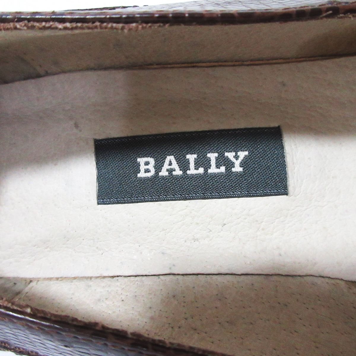 美品 BALLY バリー レザー×リザード コンビシューズ タッセル 