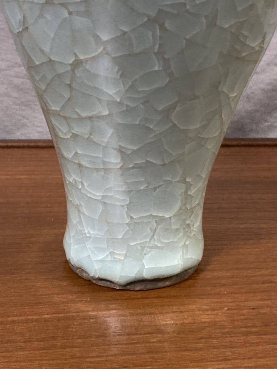 青磁花器 中国美術朝鮮美術 高麗青磁 古玩 唐物 瓶 瓶子 龍泉窯 花瓶