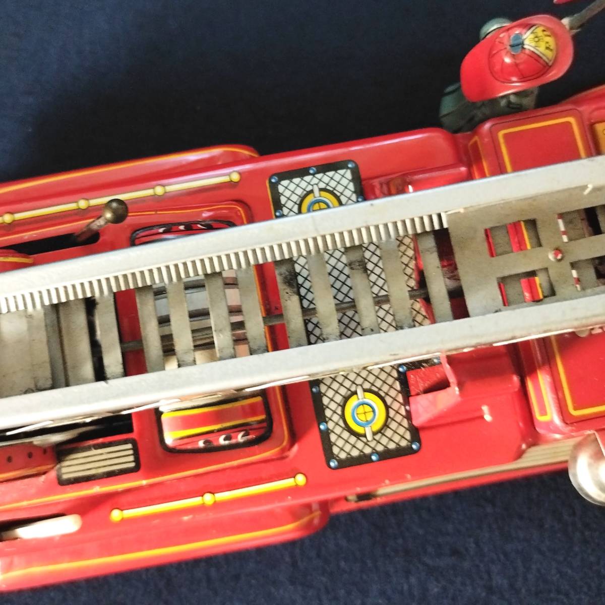 昭和レトロ ブリキのおもちゃ 野村トーイ 消防車 はしご車 FIREDEPT