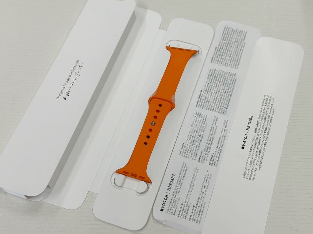 ☆即決 ほぼ未使用 Apple Watch HERMES Series8 オレンジ スポーツ