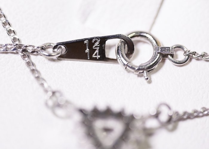 F-52☆Pt850 プラチナ ダイヤモンド0.12ct/0.14ct ネックレス 【公式通販】