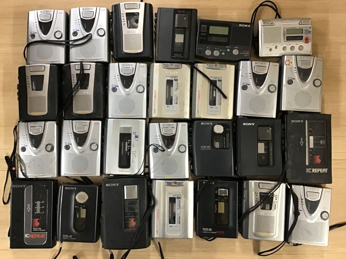 SONY TCM-400 TCM-500 他 カセットレコーダー ソニー カセットコーダー 27点セット◆ジャンク品 [9428W]