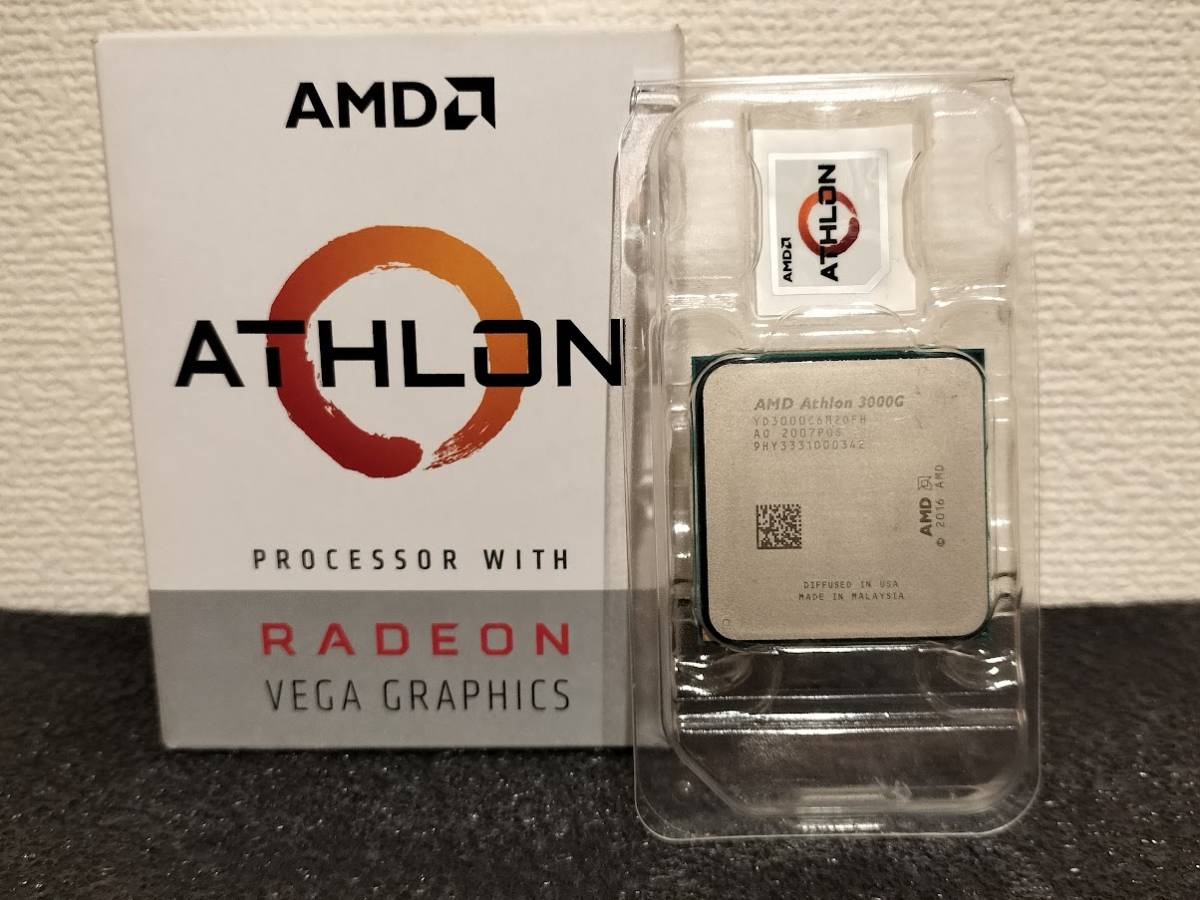 【AMD Athlon 3000G】美品 外箱あり その他付属品あり AMD Athlon 3000G BOX CPU Cooler YD3000C6FHSBX with : With