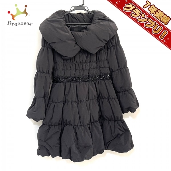 トゥービーシック TO BE CHIC ダウンコート サイズ40 M - 黒 レディース 長袖/ビジュー/ギャザー/冬 美品 コート