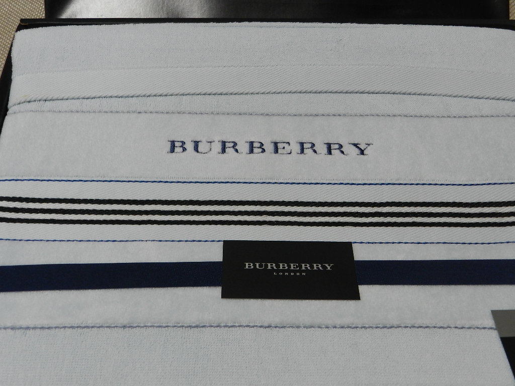 BURBERRY バーバリー タオルケット 水色 シンプル 在庫処分 西川産業
