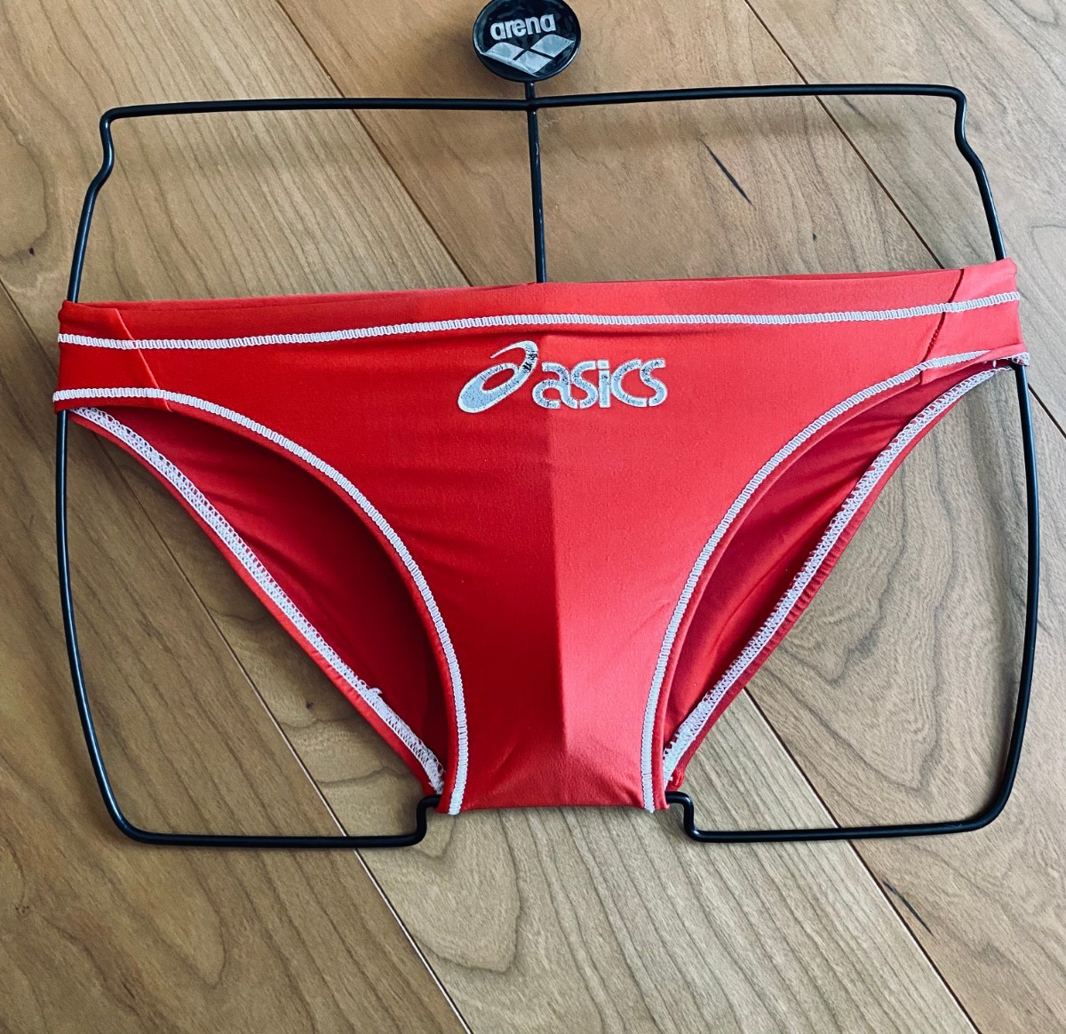 美品】asics / ハイドロCD / レッド / Sサイズ / 超光沢 / 競パン 競泳