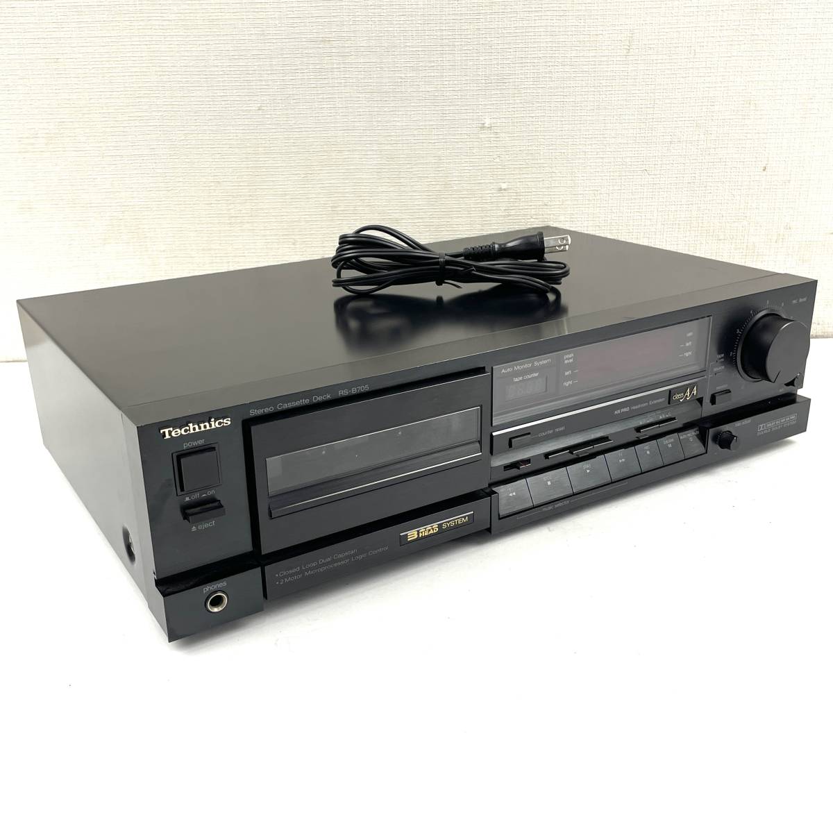 動作品　Technics RS-B705 カセットデッキ　3ヘッド Technics 3ヘッドカセットデッキ RS-B705(動作品） カセットデッキ