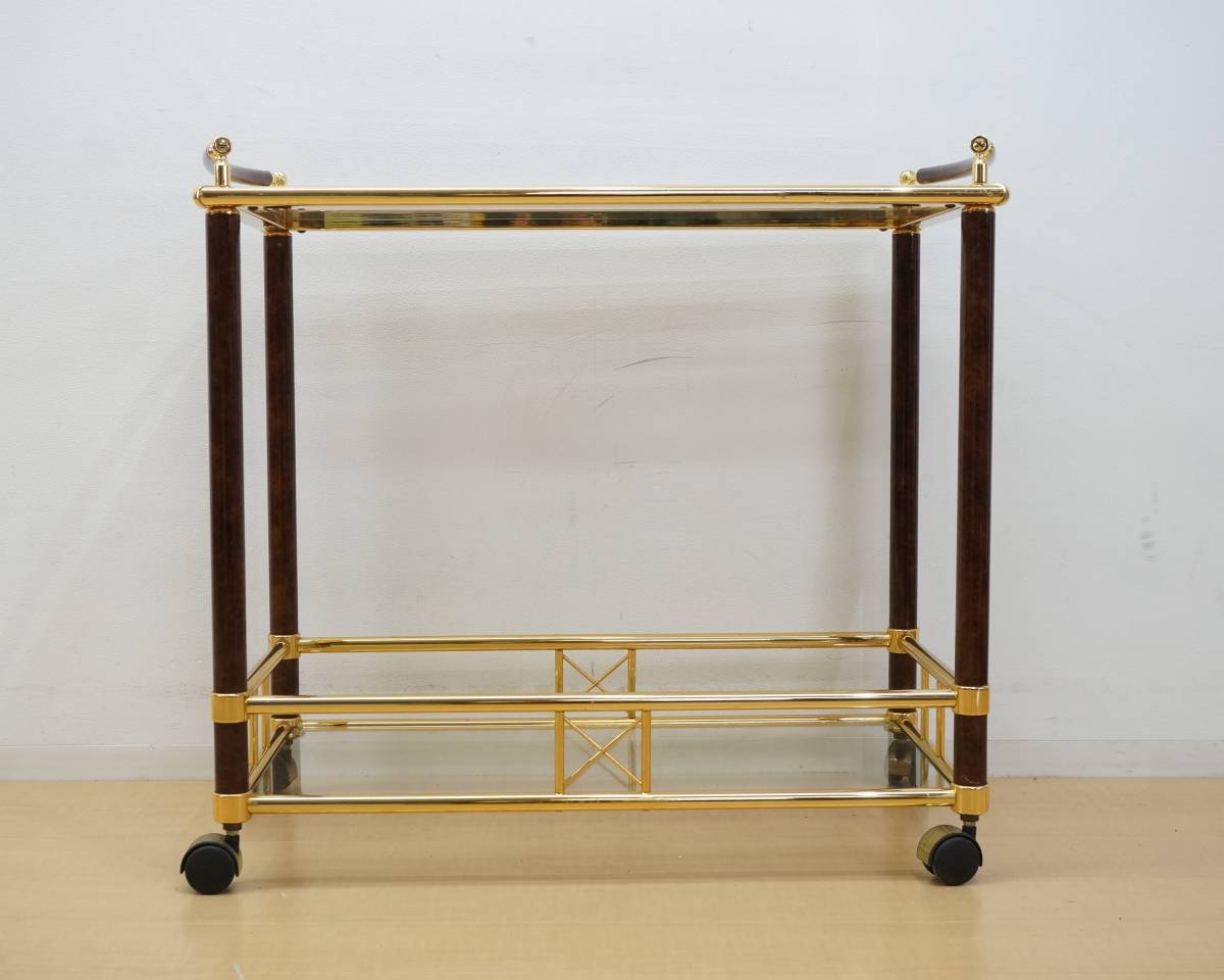 東ハ:【ヨーロピアンスタイル 】キッチンワゴン 約86.5×43.3㎝ 高さ約