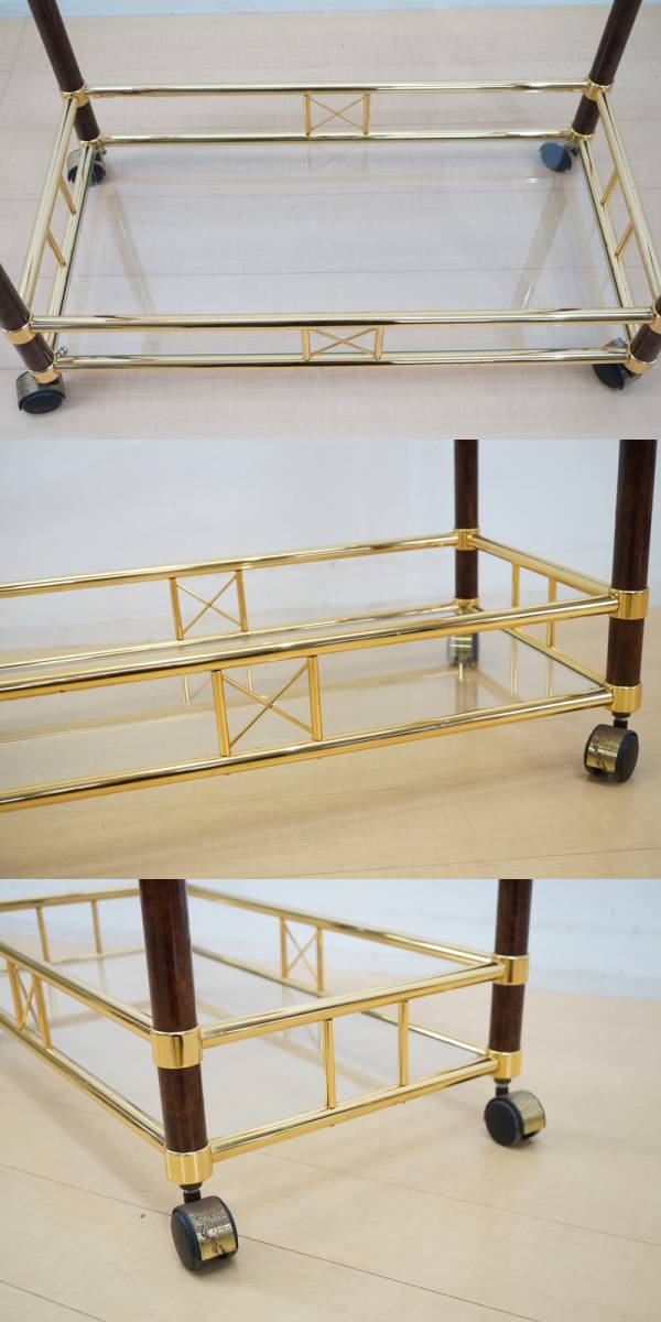 東ハ:【ヨーロピアンスタイル 】キッチンワゴン 約86.5×43.3㎝ 高さ約