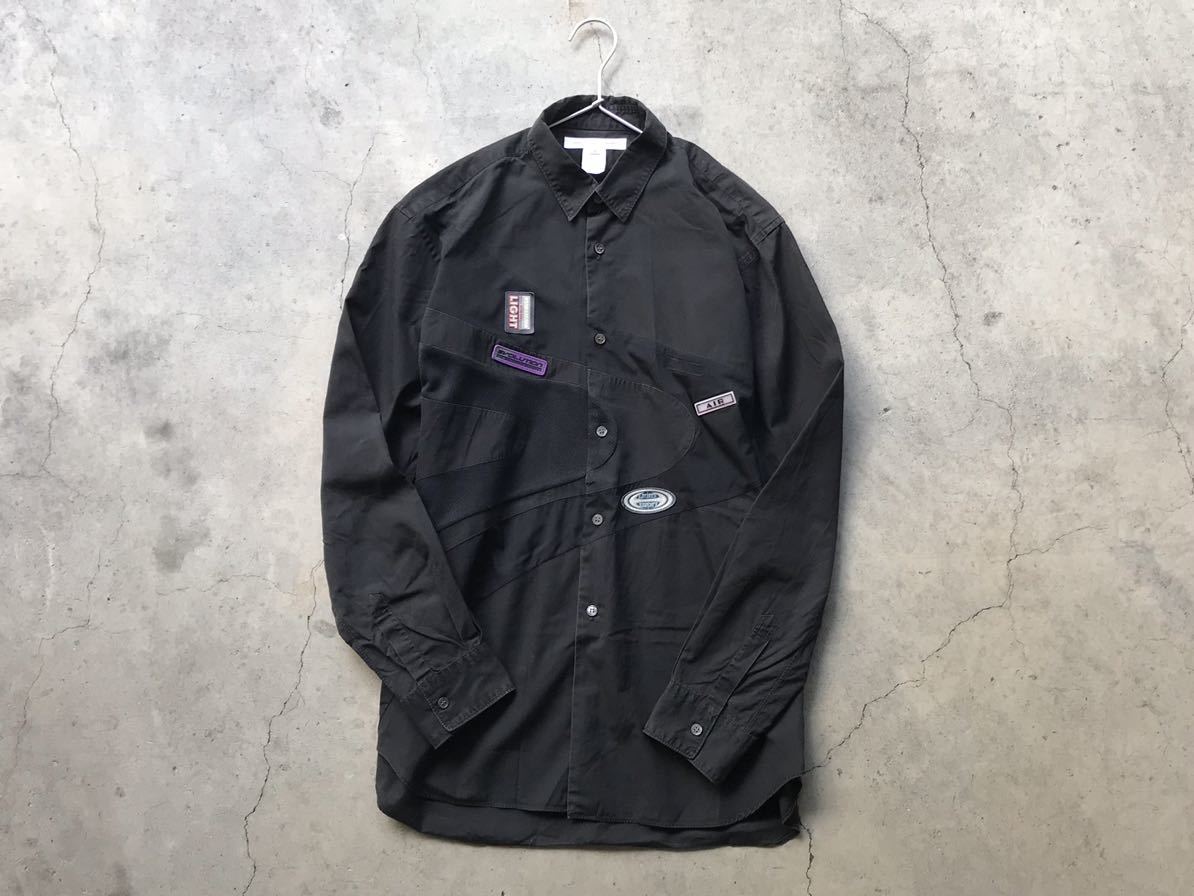 COMME des GARÇONS SHIRT 長袖シャツ M フランス製 フランス製 COMME des GARCONS SHIRT 切り替え 長袖シャツ M