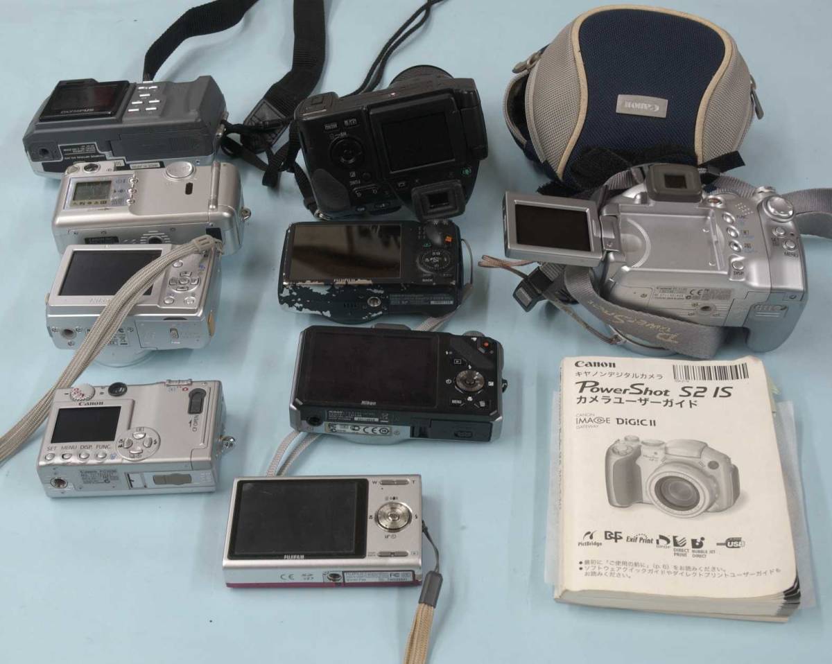 ジャンク品 コンパクトデジタルカメラ 9台まとめて NIKON/FUJI/CANON 