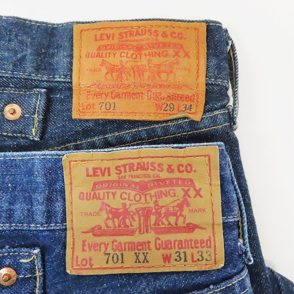 LEVIS/リーバイス 701/701XX 刻印J22/赤耳/シンチバック デニムパンツ