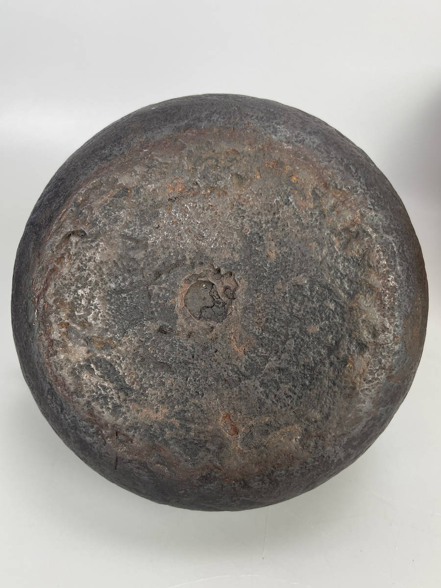 鉄瓶 雲色堂 金銀象嵌 銅製蓋 富士山図 水漏れはありません 煎茶 茶道具_10