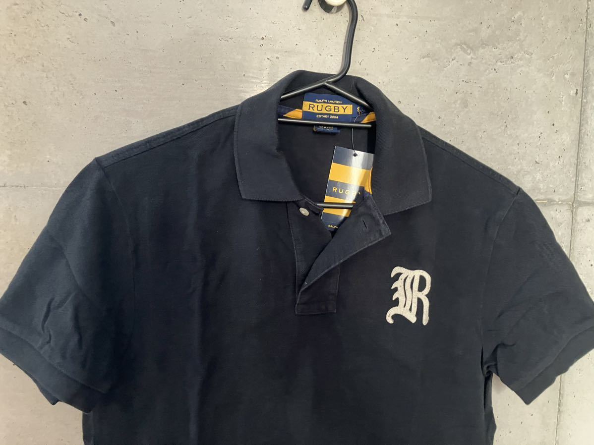レア 新品デットストックPolo Rugby ポロシャツ　ラルフローレンRRL ラグビー　ポロカントリーポロラルフローレン 黒