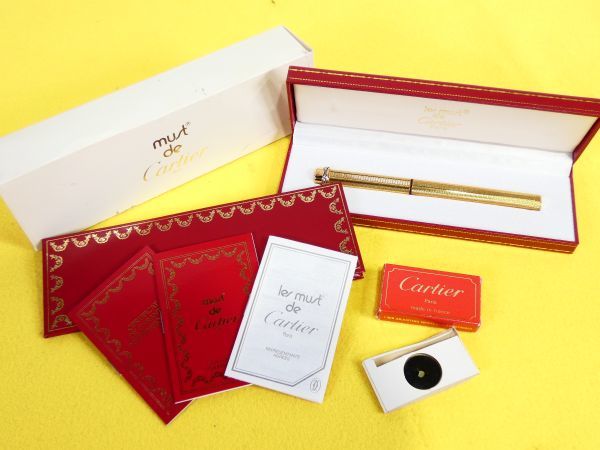 ○(P-18) CARTIER カルティエ 万年筆 must de Cartier文房具 筆記用具