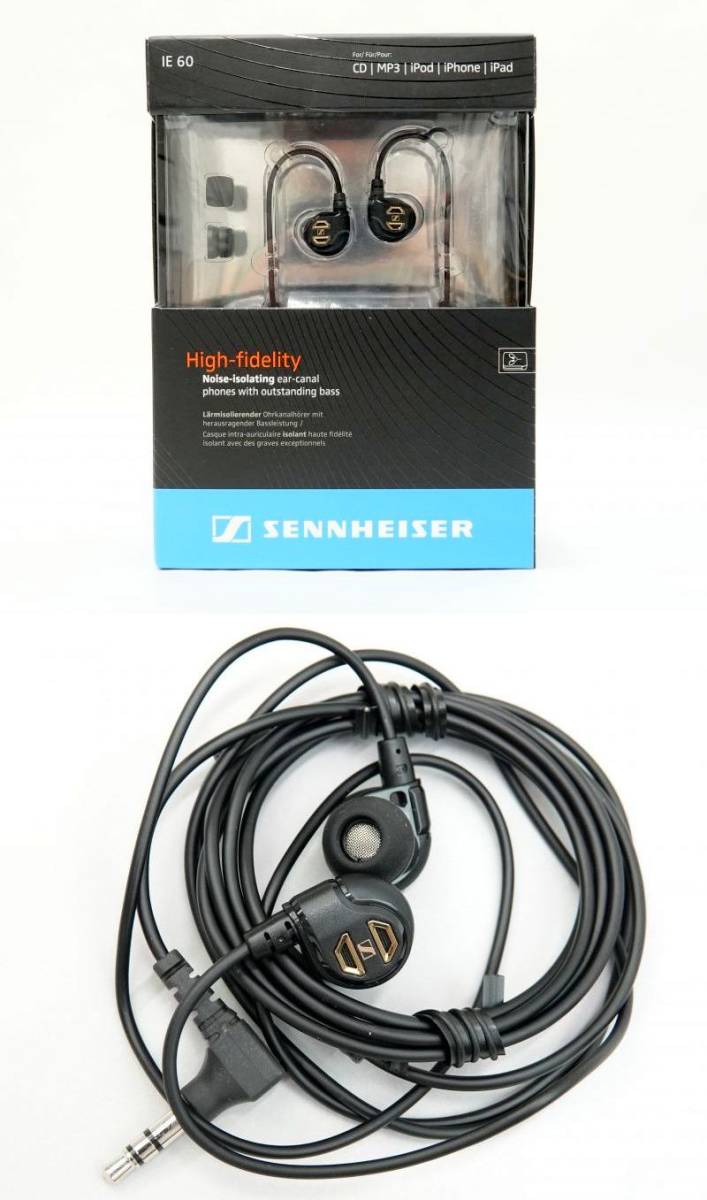 SENNHEISER IE60　カナル型イヤホン 耳かけ式　国内正規品　新品同様　送料無料
