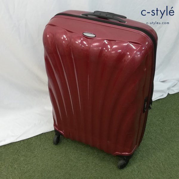 G855d [ジャンク] Samsonite サムソナイト コスモライト スピナー 75 スーツケース レッド キャリーバッグ | ファッション小物 PX