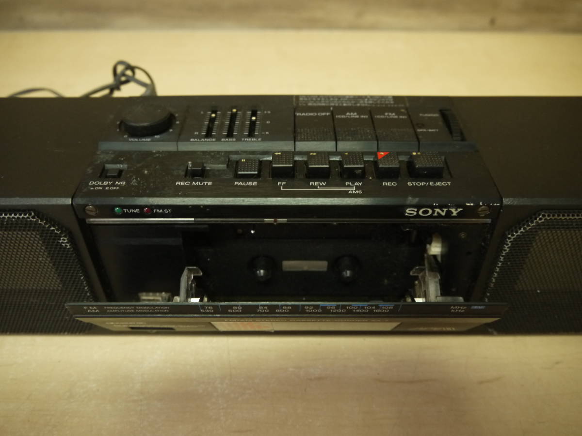 まに SONY ZX-7 ラジカセ ACアダプタ付き 現状品 ジャンク SONY ラジカセ