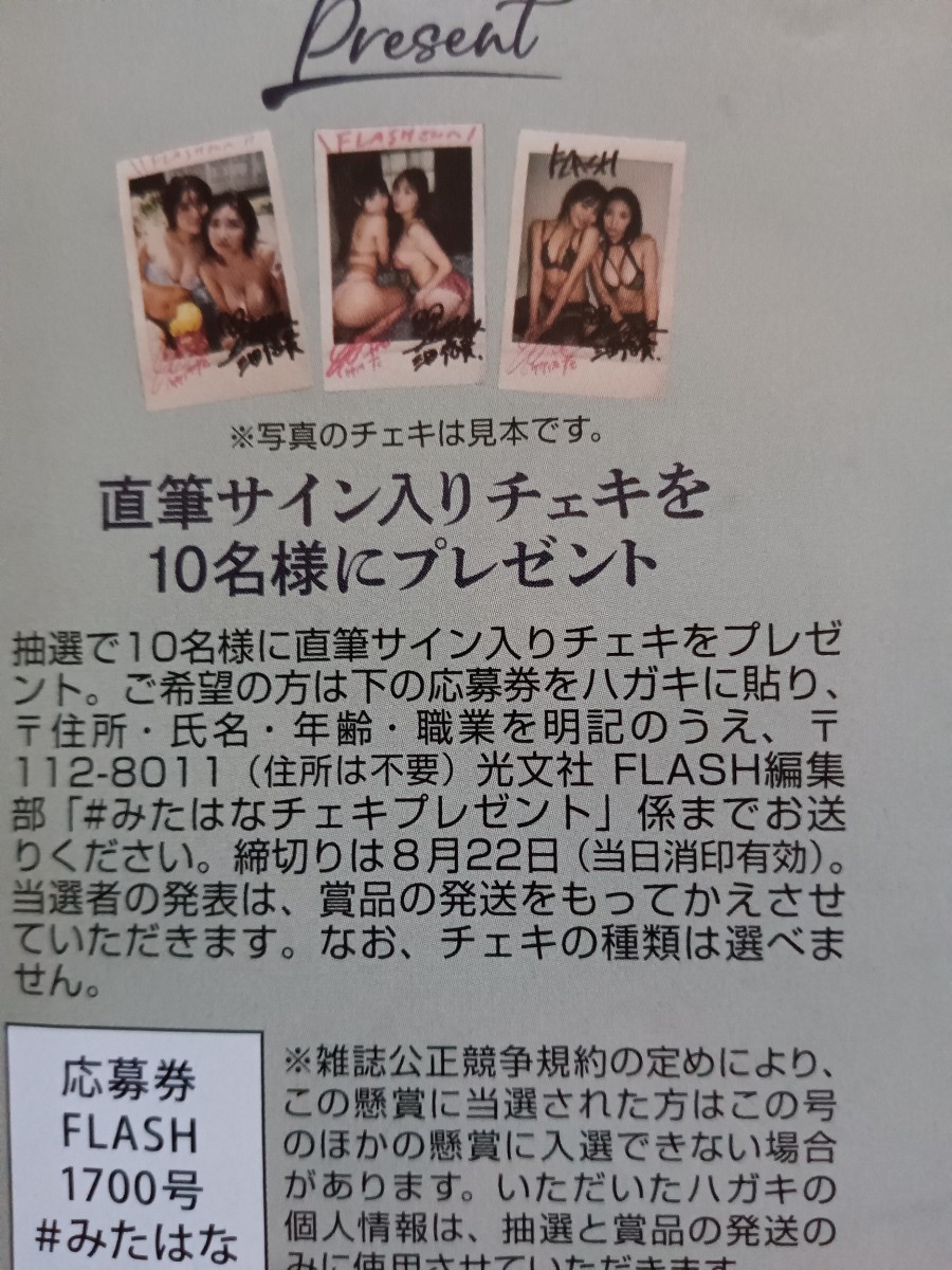 三田悠貴 竹内花 チェキ応募券2枚 FLASH 1700号の入札履歴 - すべての  