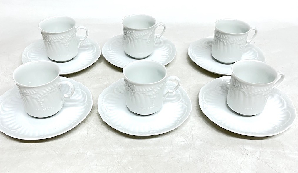 京都6★ LIMOGES カップ＆ソーサー 三客 フランス リモージュ フランス カップ＆ソーサー Yahoo!オークション コバルトブルー 3客