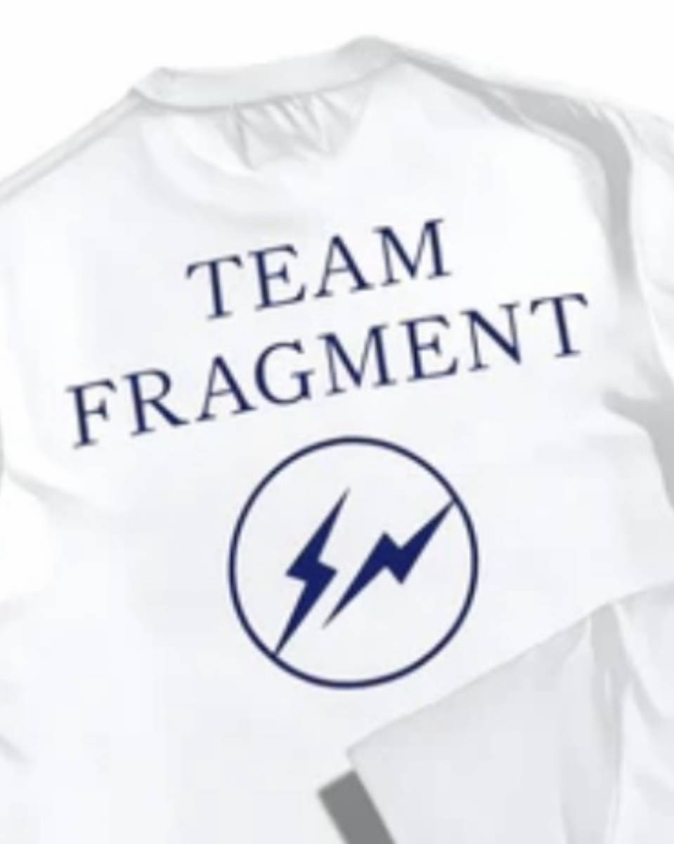 【限定】TEAM FRAGMENT Tシャツ 【未使用／WHITE×NAVY／Lサイズ】
