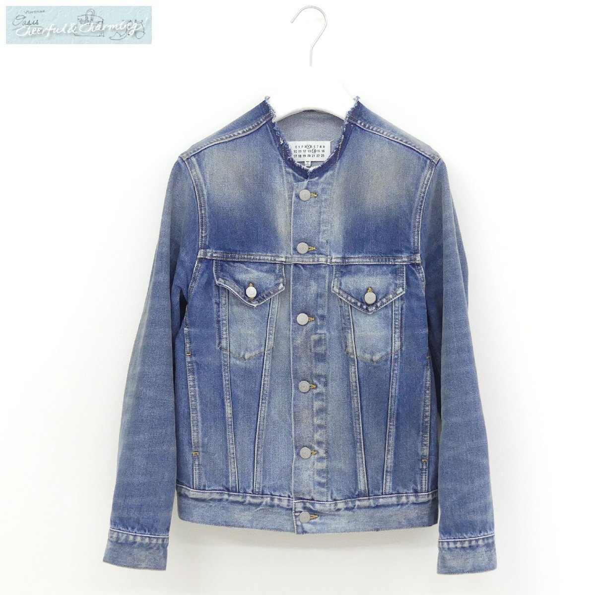 Maison Margiela カラーレスデニムジャケット 40 ブルー コットン 