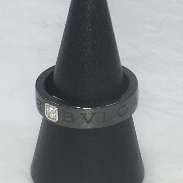 ブルガリ BVLGARI　リング　Dリング　ダブルロゴ　EKVP66 56　4.1g　15号【BHAP9023】