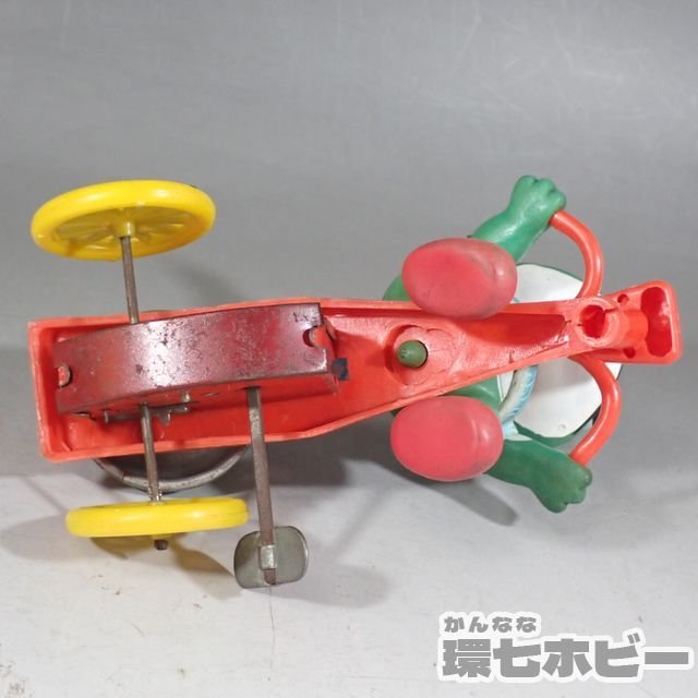 1Wn33◇当時物 マスダヤ 増田屋 ケロヨン ソフビ ブリキ 三輪車