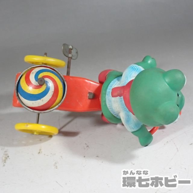 1Wn33◇当時物 マスダヤ 増田屋 ケロヨン ソフビ ブリキ 三輪車